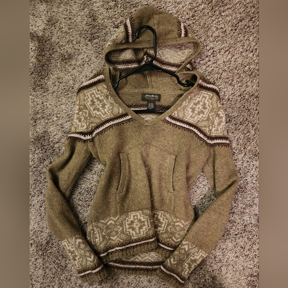 Eddie Bauer Green Hoodie Sweater XS